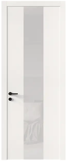 Межкомнатная дверь Tivoli Ж-5, Со стеклом (ДО), цвет - Белоснежная мягкая шагрень