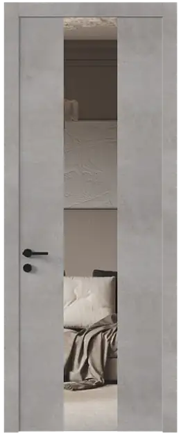 Межкомнатная дверь Tivoli Ж-5, Со стеклом (ДО), цвет - Белый камень