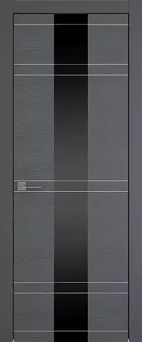 Дверь Tivoli Ж-4 Графитово-серая эмаль по шпону (RAL 7024) со стеклом