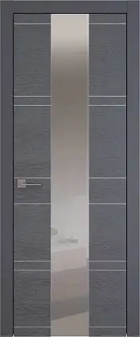 Дверь Tivoli / Тиволи Ж-2 Графитово-серая эмаль по шпону (RAL 7024) со стеклом