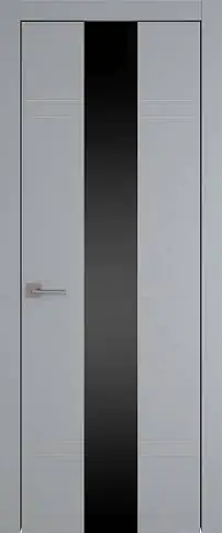 Дверь Tivoli / Тиволи Ж-4 Серебристо-серая эмаль (RAL 7045) со стеклом