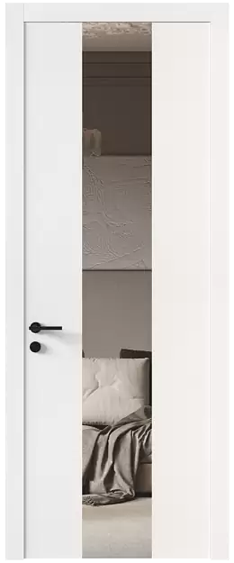 Межкомнатная дверь Tivoli Ж-1, Со стеклом (ДО), цвет - Белоснежная мягкая шагрень