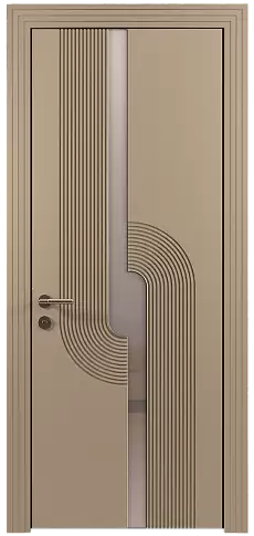 Дверь Cascato Moderno Серое Льняное волокно эмаль (RAL 075-70-10) без стекла