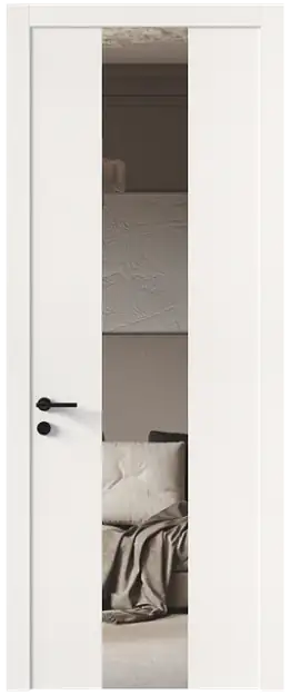 Межкомнатная дверь Tivoli Ж-5, Со стеклом (ДО), цвет - Белоснежная мягкая шагрень