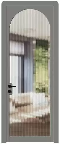 Дверь Luna Moderno Серая стяжка эмаль (RAL 060-60-05) со стеклом