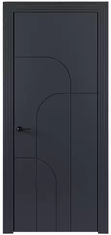 Дверь Arco Moderno Графитово-серая эмаль (RAL 7024) без стекла