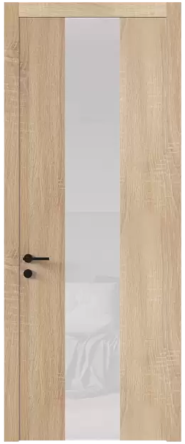 Межкомнатная дверь Tivoli Ж-1, Со стеклом (ДО), цвет - Дуб сонома светлый