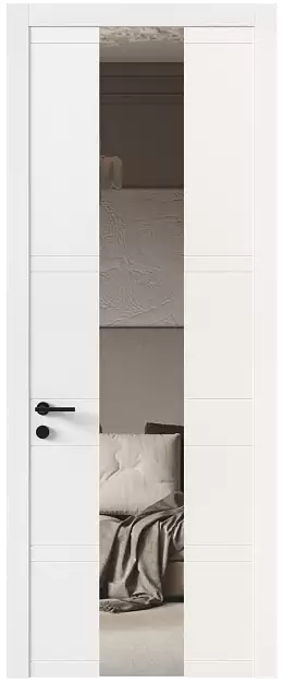 Межкомнатная дверь Tivoli Ж-2, Со стеклом (ДО), цвет - Белоснежная мягкая шагрень