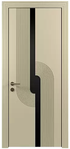 Дверь Cascato Moderno Серо-оливковая эмаль (RAL 7032) без стекла
