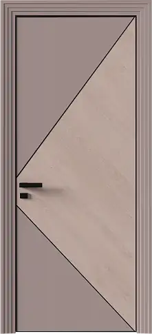 Дверь Pala Moderno / Пала Модерно Серо-Розовый мордовник эмаль (RAL 020-60-05) без стекла