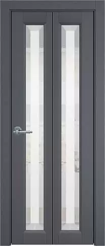 Дверь Domenica Книжка Porta Classic Графитово-серая эмаль (RAL 7024) со стеклом