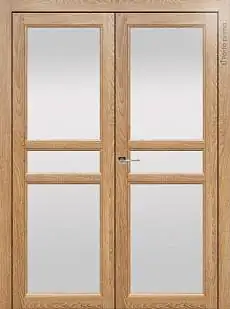 Дверь Sorrento / Сорренто Е2 Дуб капучино со стеклом