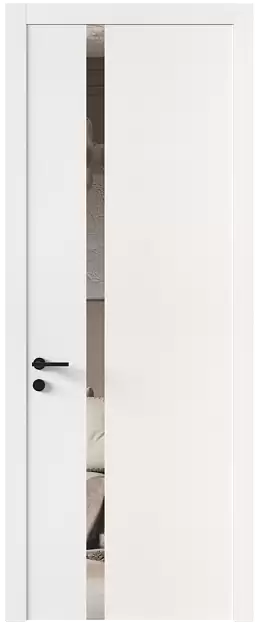 Межкомнатная дверь Tivoli Д-1, Без стекла (ДГ), цвет - Белоснежная мягкая шагрень