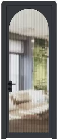 Дверь Luna Moderno Графитово-серая эмаль (RAL 7024) со стеклом