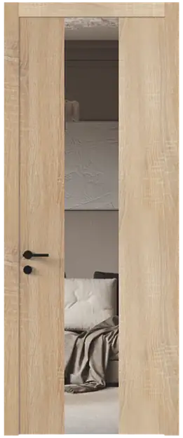 Межкомнатная дверь Tivoli Ж-5, Со стеклом (ДО), цвет - Дуб сонома светлый