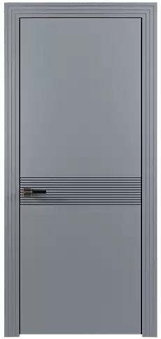 Дверь Tramonto Moderno Серебристо-серая эмаль (RAL 7045) без стекла