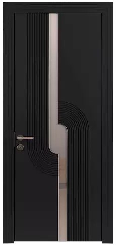 Дверь Cascato Moderno Черная эмаль (RAL 9004) без стекла