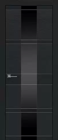 Дверь Tivoli Ж-2 Черная эмаль-эмаль по шпону (RAL 9004) со стеклом