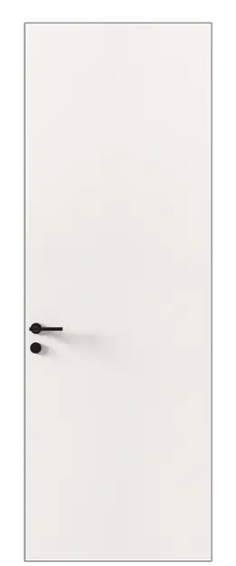 Межкомнатная дверь Tivoli А-4 Невидимка, Без стекла (ДГ), цвет - Белоснежная мягкая шагрень