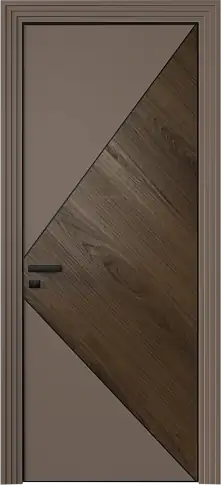 Дверь Pala Moderno / Пала Модерно Коричневый Тик эмаль (RAL 050-50-10) без стекла