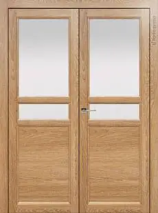 Дверь Sorrento / Сорренто Д2 Дуб капучино со стеклом