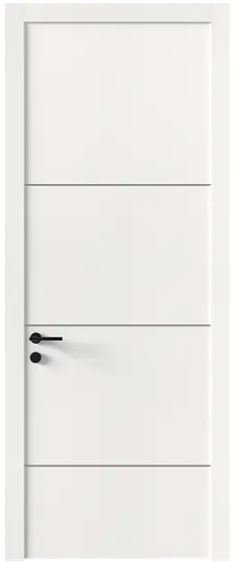 Межкомнатная дверь Tivoli Г-3, Без стекла (ДГ), цвет - Белоснежная мягкая шагрень