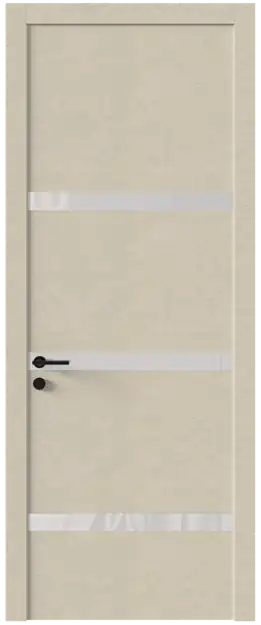 Межкомнатная дверь Tivoli Г-4, Со стеклом (ДО), цвет - Версилк крем