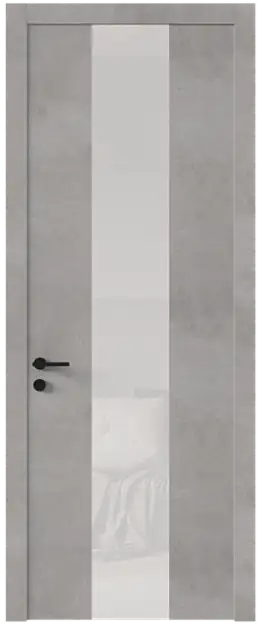 Межкомнатная дверь Tivoli Ж-5, Со стеклом (ДО), цвет - Белый камень