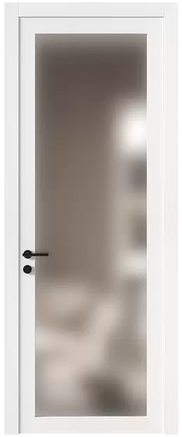 Межкомнатная дверь Tivoli З-1, Со стеклом (ДО), цвет - Белоснежная мягкая шагрень