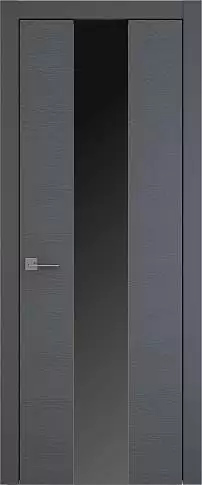 Дверь Tivoli Ж-5 Графитово-серая эмаль по шпону (RAL 7024) со стеклом