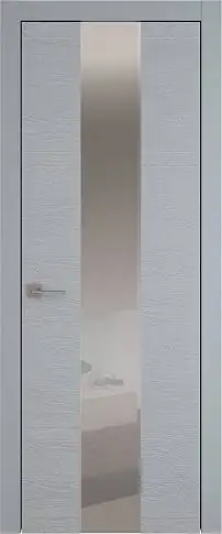 Дверь Tivoli / Тиволи Ж-2 Серебристо-серая эмаль по шпону (RAL 7045) со стеклом
