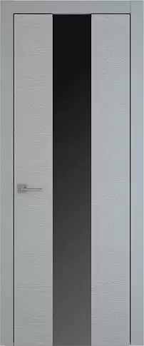 Дверь Tivoli Ж-5 Серебристо-серая эмаль по шпону (RAL 7045) со стеклом