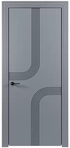 Дверь Armonia Moderno Серебристо-серая эмаль (RAL 7045) без стекла
