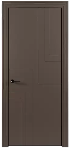 Дверь Futuro Moderno Коричневый Тик эмаль (RAL 050-50-10) без стекла