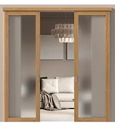 Дверь Tivoli / Тиволи З-1 Дуб натуральный со стеклом