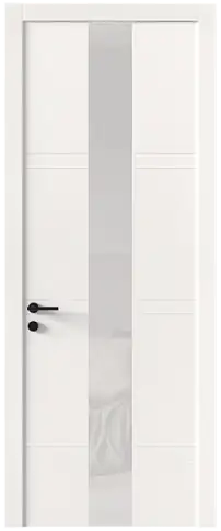 Дверь Tivoli Ж-4 Белоснежная мягкая шагрень со стеклом