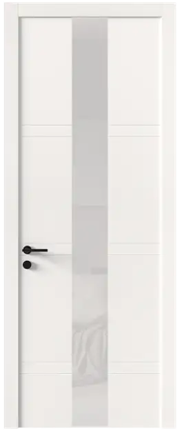 Межкомнатная дверь Tivoli Ж-4, Со стеклом (ДО), цвет - Белоснежная мягкая шагрень