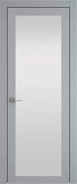 Межкомнатная дверь Tivoli / Тиволи З-3, Со стеклом (ДО), цвет - Серебристо-серая эмаль по шпону (RAL 7045)