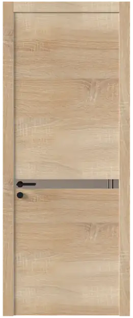 Межкомнатная дверь Tivoli Б-4, Со стеклом (ДО), цвет - Дуб сонома светлый