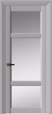 Дверь Siena Neo Classic Decoro Серый Флокс эмаль (RAL 358-71-02) со стеклом