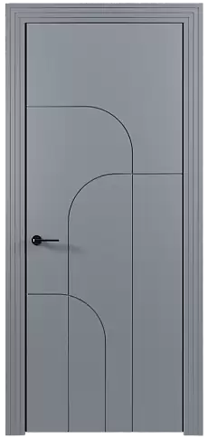 Дверь Arco Moderno Серебристо-серая эмаль (RAL 7045) без стекла