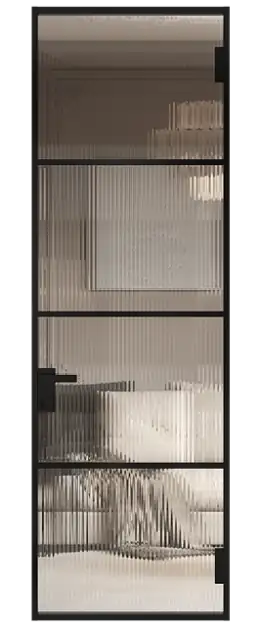 Межкомнатная дверь МКП-3, Со стеклом (ДО), цвет - Черная эмаль (RAL 9004)