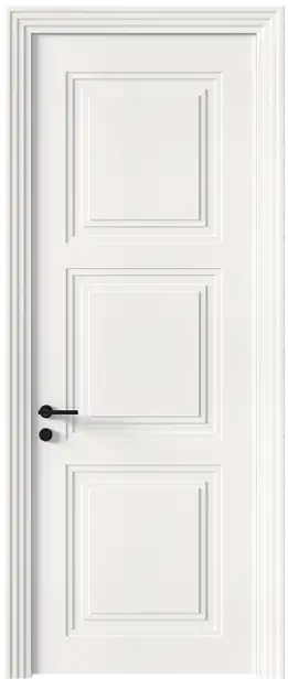 Межкомнатная дверь Milano Neo Classic Scalino, Без стекла (ДГ), цвет - Белоснежная мягкая шагрень