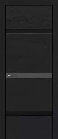 Дверь Tivoli Г-4 Черная эмаль по шпону (RAL 9004) без стекла