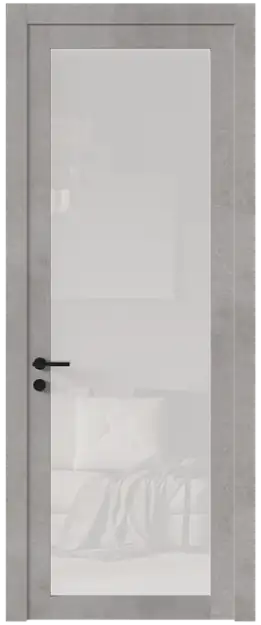 Межкомнатная дверь Tivoli З-5, Со стеклом (ДО), цвет - Белый камень