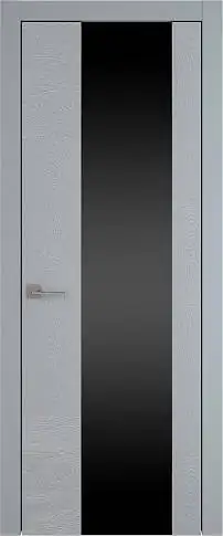 Дверь Tivoli Е-1 Серебристо-серая эмаль по шпону (RAL 7045) со стеклом