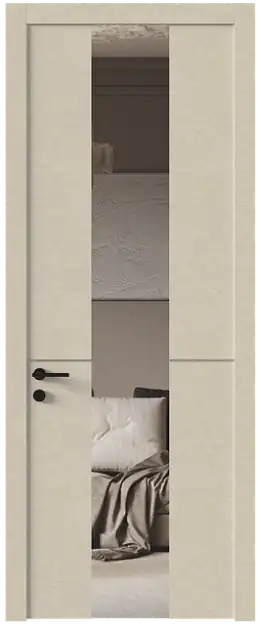 Межкомнатная дверь Tivoli Ж-3, Со стеклом (ДО), цвет - Версилк крем