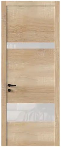 Дверь Tivoli К-4 Дуб сонома светлый со стеклом