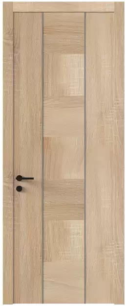 Межкомнатная дверь Tivoli Б-1, Без стекла (ДГ), цвет - Дуб сонома светлый