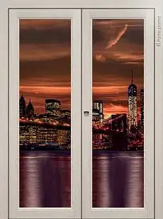 Дверь Sorrento / Сорренто В4 Дуб шампань со стеклом